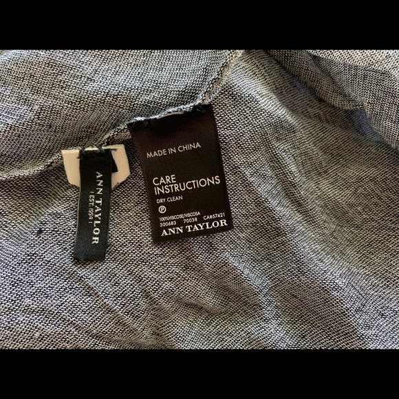 Ann Taylor yellow/gray striped scarf - Picture 2 of 2